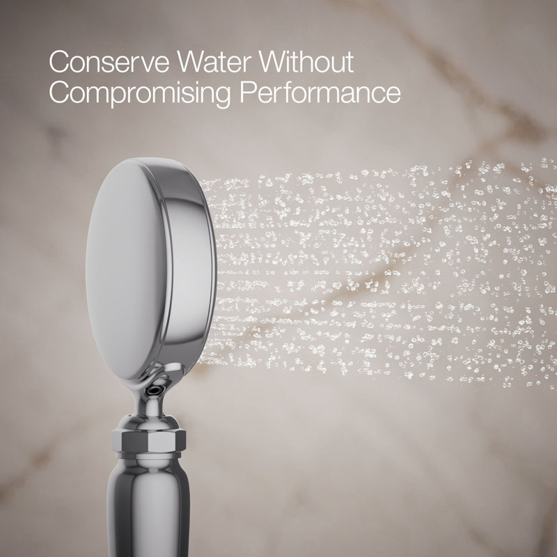 Artifacts Full/Standard Handheld Shower Head with Katalyst Air Induction Spray, Polished Chrome
