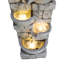 Fontaine à 5 niveaux avec bols et lumières DEL pour décoration de jardin