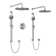 Riu 0.75" Thermostatic And Pressure Balance 6 Function System With Integrated Volume Controls Featuring Rain Showerheads And Multi-Function Handshowers