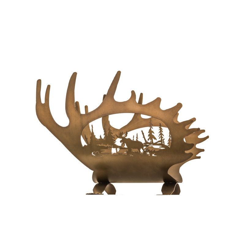 Log Rack, Antique Copper