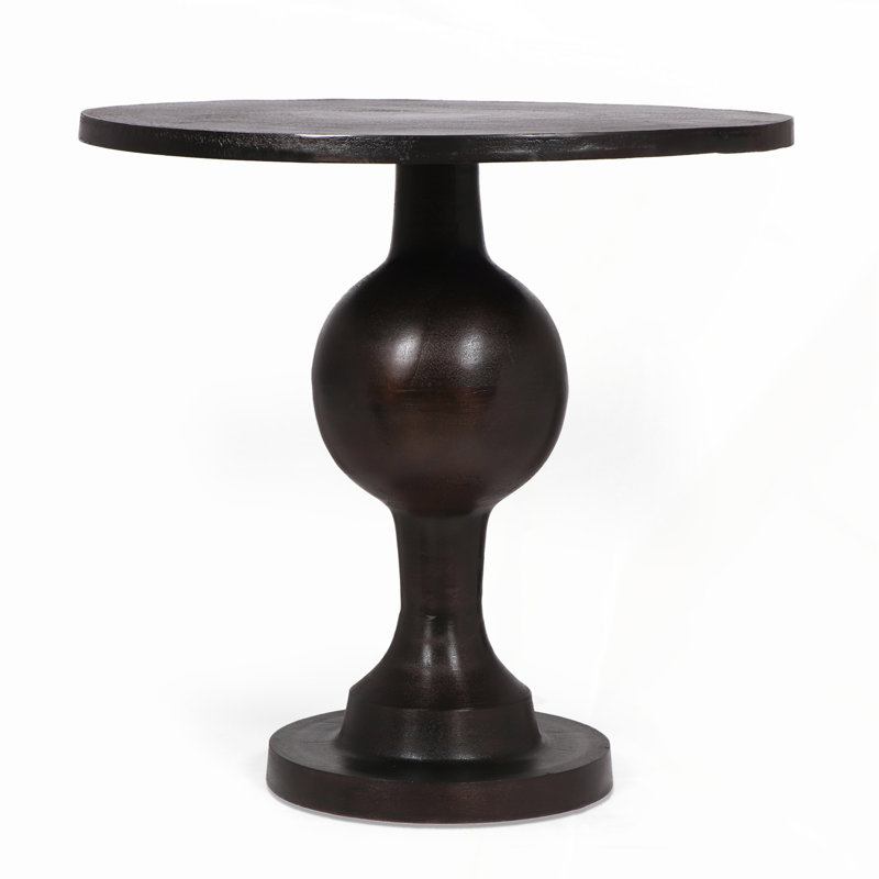 Table de salle à manger circulaire en aluminium, bronze avec un design élégant et une fabrication durable pour les intérieurs modernes