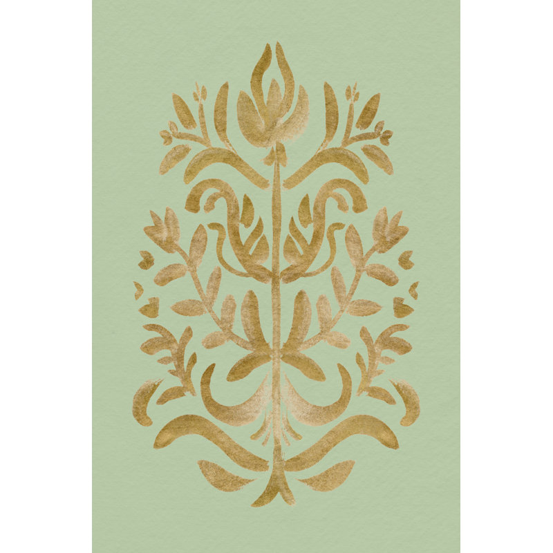 Folklore Flourish Ll by Victoria Barnes - Wrapped Canvas Print, 30 cm H x 20 cm W