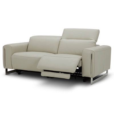 Modern Minimalist Top Grain Leather Electric Reclining sofa, Modular Design.