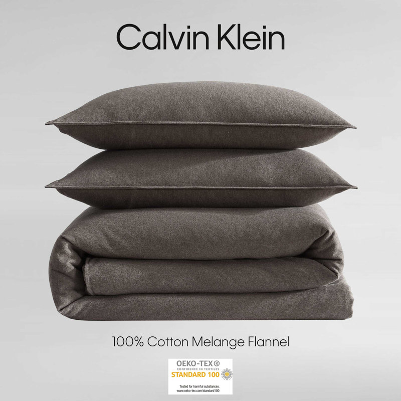 Melange 100% Cotton Standard Comforter Set, Chocolate Brown, Queen Comforter + 2 Standard Pillowcases