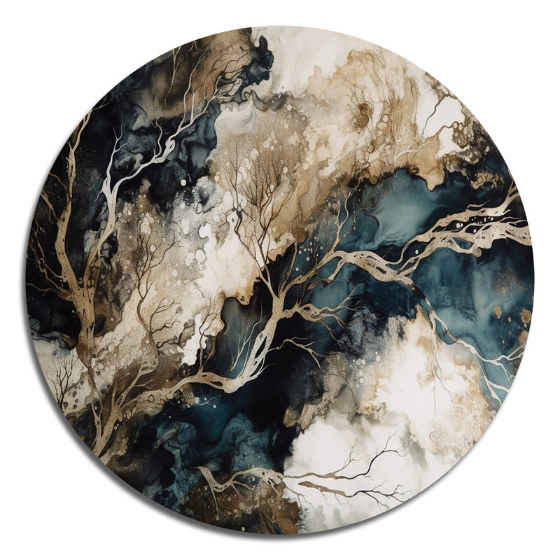 Mariclare Blue Beige Marbré Dreamscape I, H 23 po x l 23 po x P 1 po