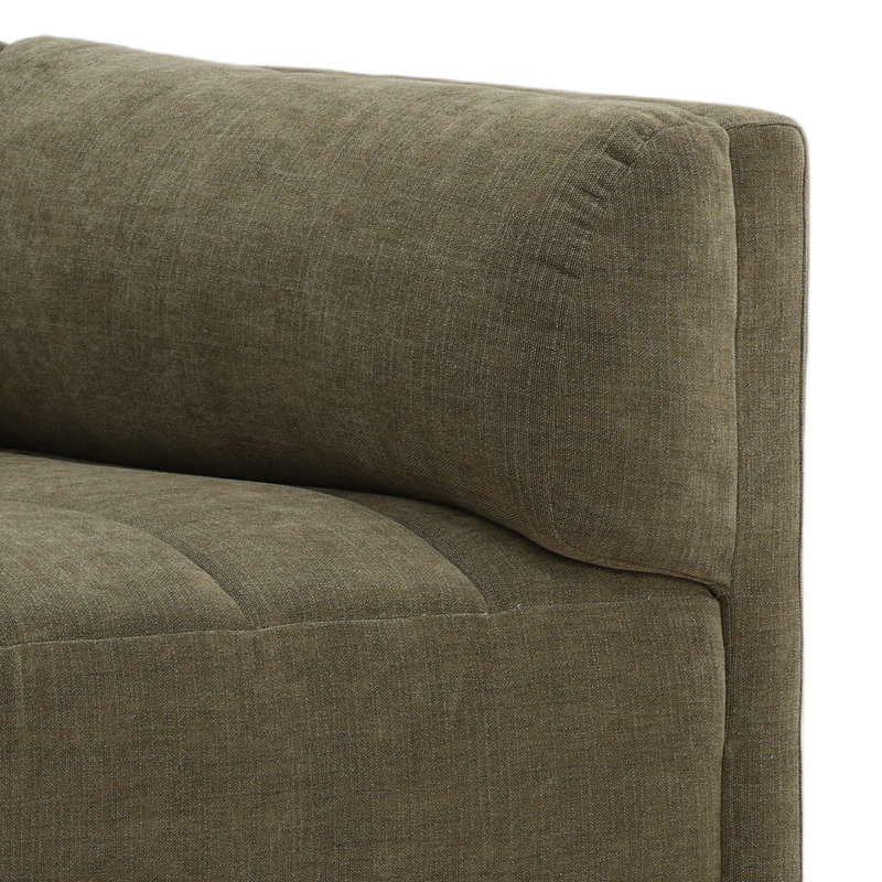 Magda 113" Wide Upholstered Sofa, Terracotta, Olive