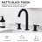 2 Handle Modern Matte Black Bathroom Faucet-124794806
