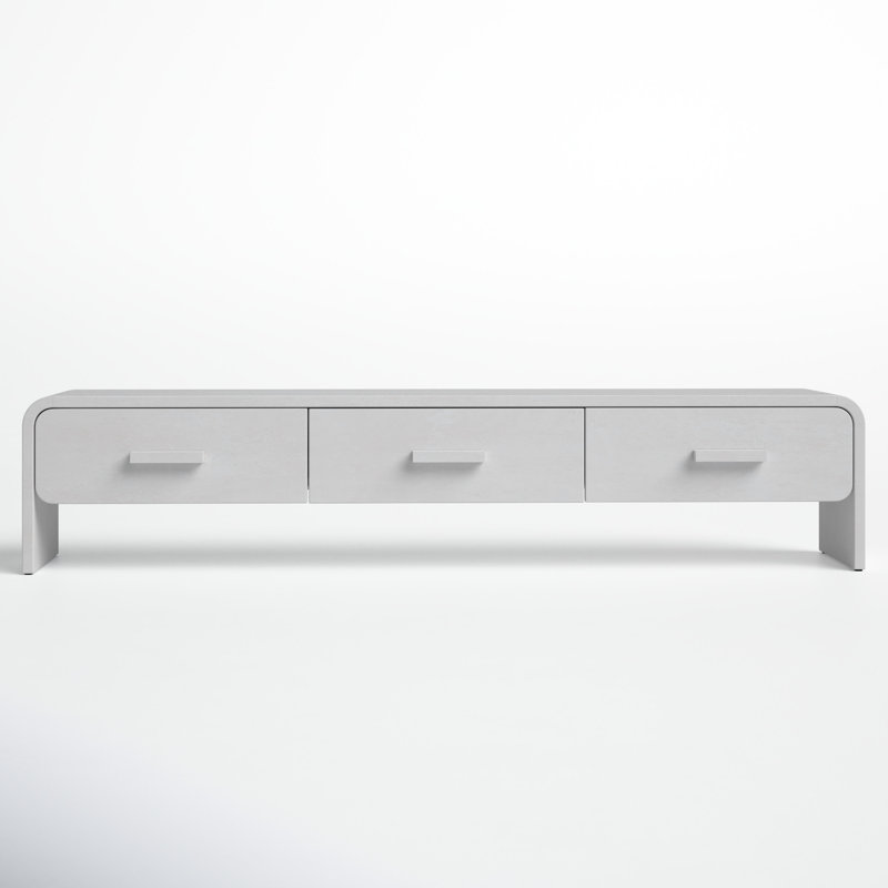 Neutral 71" Solid Wood Modern White Console Table