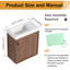 Ensemble de meuble-lavabo simple 18 po avec lavabo en résine Drifor, ensemble de meuble-lavabo simple 18 po avec plateau en résine-261779133