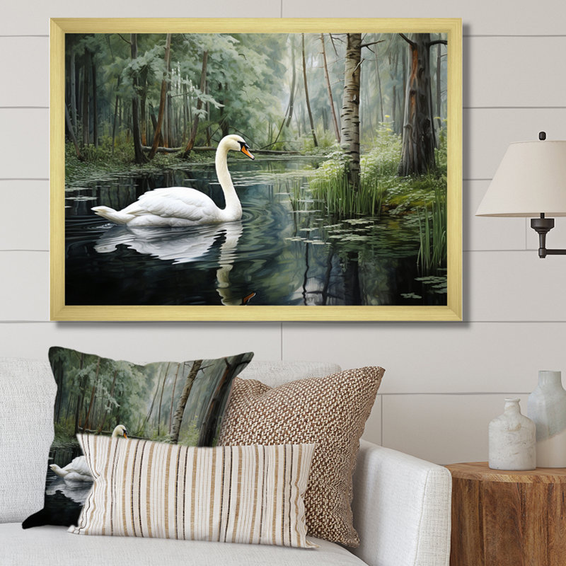 «Bhavna Forest Sawns in Shadows II», reproduction, Cadre doré simple, H 24 po x l 32 po x P 1 po