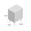 Table d'appoint en acrylique 1 tiroir 1 porte Araceli-39912363