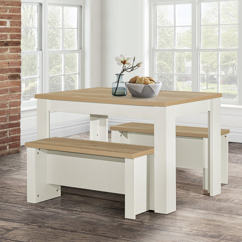 Napanoch 4 - Person Dining Set, Cream