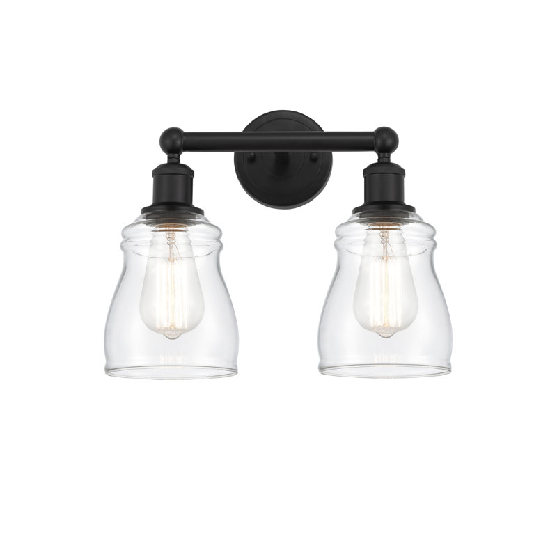 Mccarver 2 - Light Dimmable Vanity Light, Matte Black, Clear