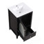 Meuble-lavabo de 20 po avec lavabo, armoire de salle de bain avec porte en verre à fermeture douce, tiroir-107661837