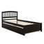 Lit simple avec lit gigogne en bois-330577362