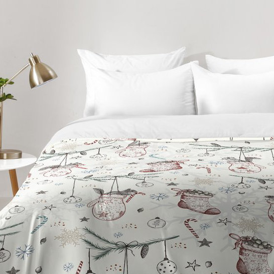 Ensemble d'édredon Noël, Édredon double / grand + 2 taies décoratives sta