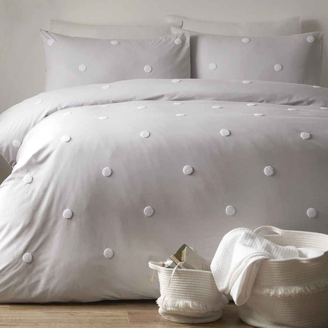 Dot Garden Cotton Duvet Cover Set with Pillowcases