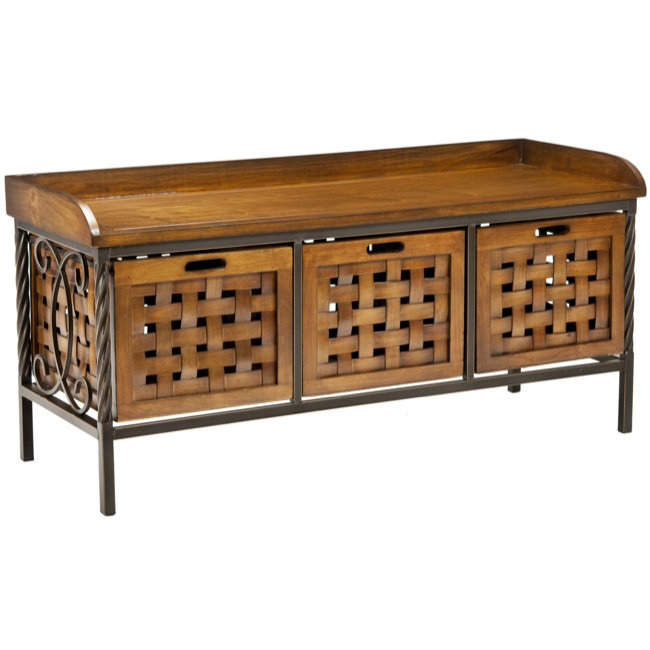 Hochstetler Storage Bench, Honey Oak