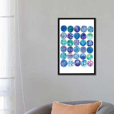 «Blue Dots», reproduction d'art sur toile