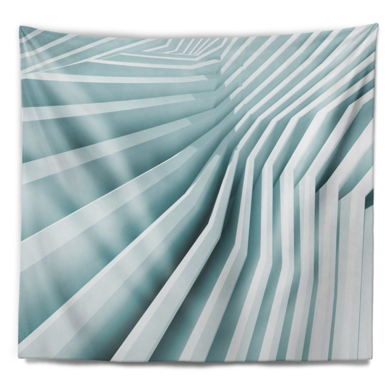 Tapisserie Vagues Fractal Architecture 3D, H 32 po x l 39 po