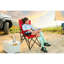 Chaise de camping rouge avec porte-gobelet, limite de poids de 250 lb, pliable pour plus de commodité, extérieur, jardin, patio, capacité extérieure robuste, cadre de camping, utilisation