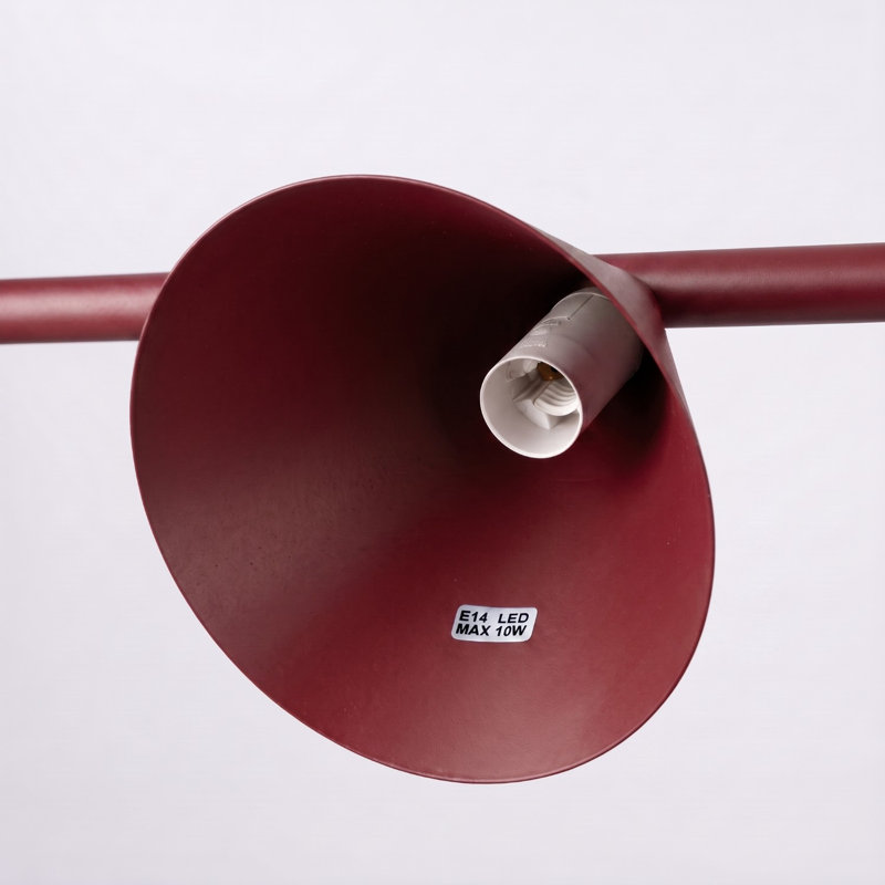 Chandelier NOX 4L white, Burgundy