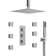 RelaxaJet  Thermostatic Shower System 12" Celling Rainfall Shower Faucet Set with Rough-in Valve