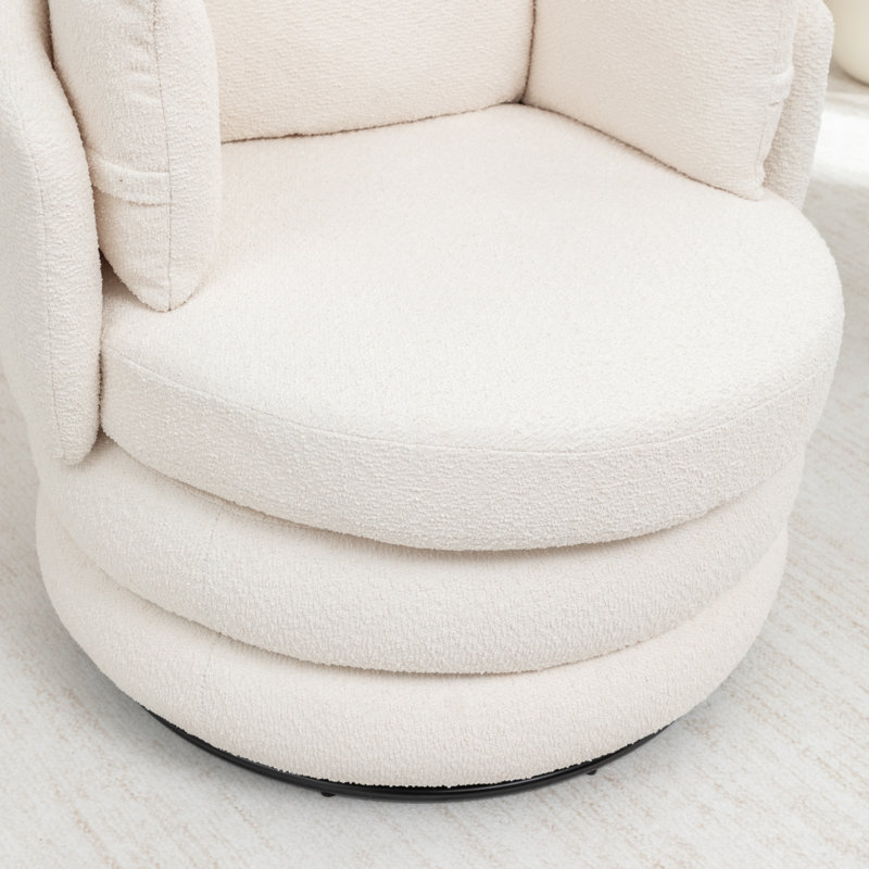 Fauteuil pivotant Castanedo, Beige