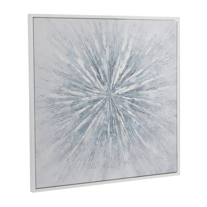 Toile, art mural encadré blanc Starburst