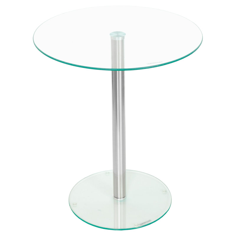 Aaden Glass Top End Table, Clear