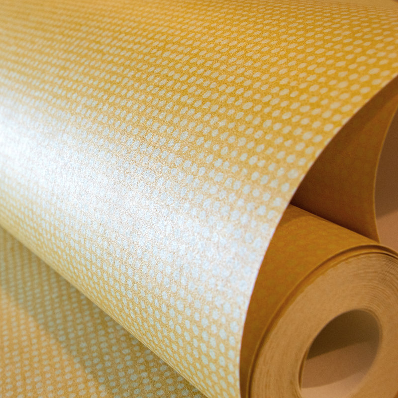 Akhila Smooth Glitter Mini Dots 10.05m x 53cm Wallpaper Roll, Yellow