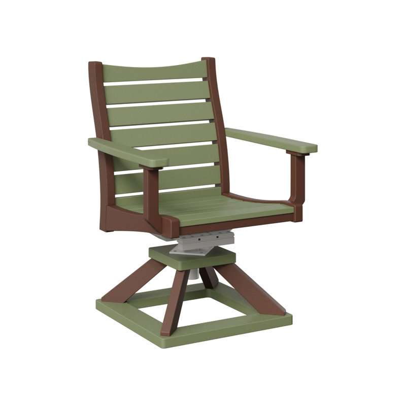 Chaise berçante pivotante Berlin Gardens Bristol, Green/Chocolate Brown