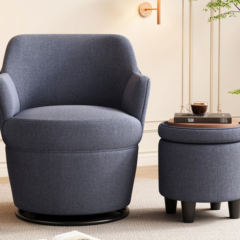 Chaise pivotante bleue à 360 ° avec coussin respirant, fabrication, pour salon réglable, Bleu