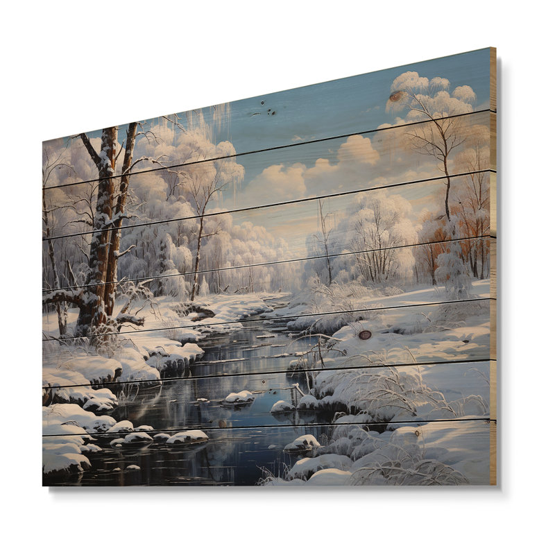 Winter Snowy Serenity I sur impression sur bois, H 10 po x l 20 po x P 0,78 po