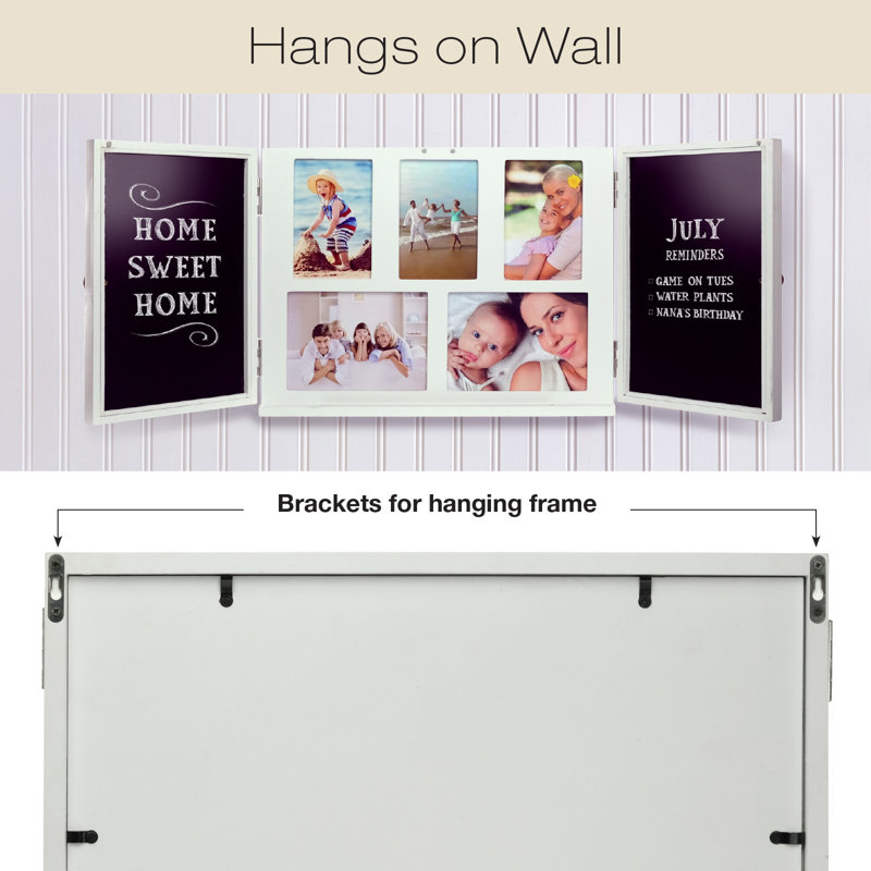 Sahron Picture Frame with Mat, White