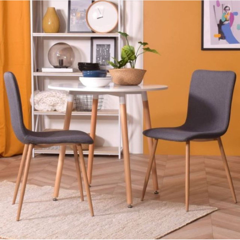 Round Solid Wood Base Dining Table