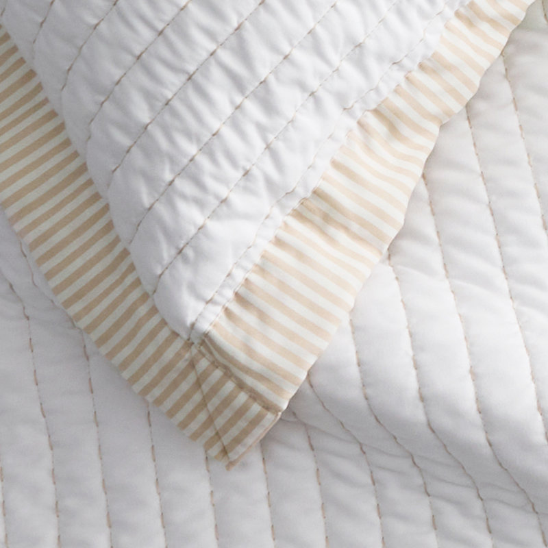 Bedsure Bedspread Coverlet Lightweight Soft Quilt Bedding Set, Corduroy Pattern Quilt Set, King Quilt + 2 King Shams, Cream