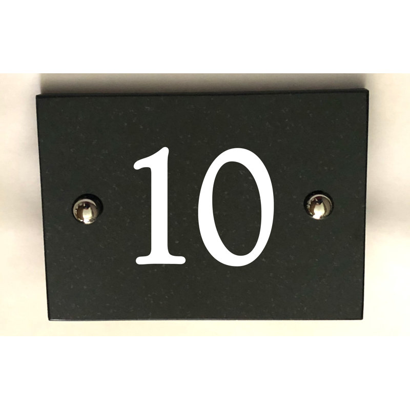 Brumby 10cm H Reflective Stone House Number, 10