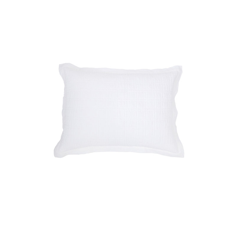 Taie décorative Owen, Blanc, Très grand lit
