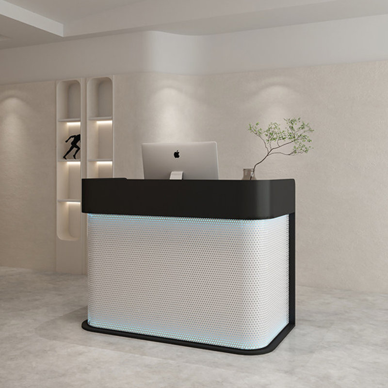 Contemporary Rectangular Manufactured Wood Reception Desk