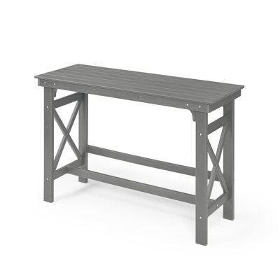 Table de bar d'extérieur en PEHD, tables de patio rectangulaires de 41 po, table de hauteur de comptoir d'extérieur Adirondack, tables de pub d'extérieur en PEHD pour l'extérieur, balcon, terrasse, bord de piscine