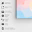Abstrait soleil pastel Mid-Century moderne, reproduction d'art sur toile bleue-315870996