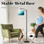 Lampe sur pied à arc avec abat-jour réglable Doux dégradé bleu doux, aquarelle abstraite, lampe sur pied, 3 températures, intensité variable, grand mât avec interrupteur au pied pour la chambre à coucher