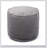 Shimon Cylinder Pouf, Pewter - Versatile Ottoman And Floor Cushion For Modern Interiors