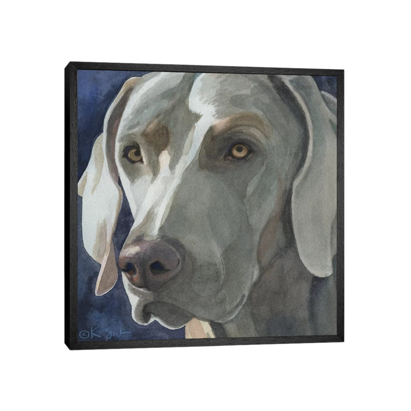 Maxwell by Teresa Kogut - Painting on Canvas, 45.72cm H x 45.72cm W x 3.81cm D, Black Floater Framed