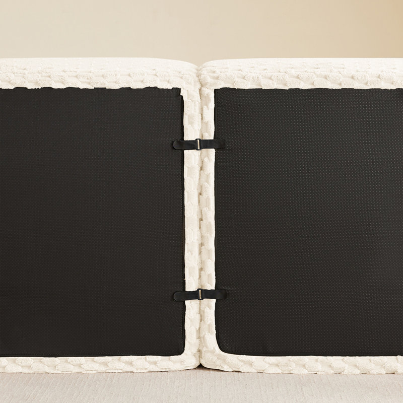 Canapé modulaire de 146 po pour salon modulaire de 146 po, tissu de flanelle, canapé 4 places surdimensionné, canapé désossé, siège profond, connexion à boucle, conception antidérapante, sans assemblage