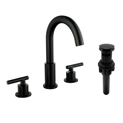 Widespread 2-handle Bathroom Faucet with Drain Assembly