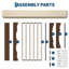 Low-Profile Wavy Edge Wooden Platform Bed Frame - Solid Wood Slat Support, Noise-Free, No Headboard, No Box Spring Needed, Easy Assembly - California King, Walnut-550786771