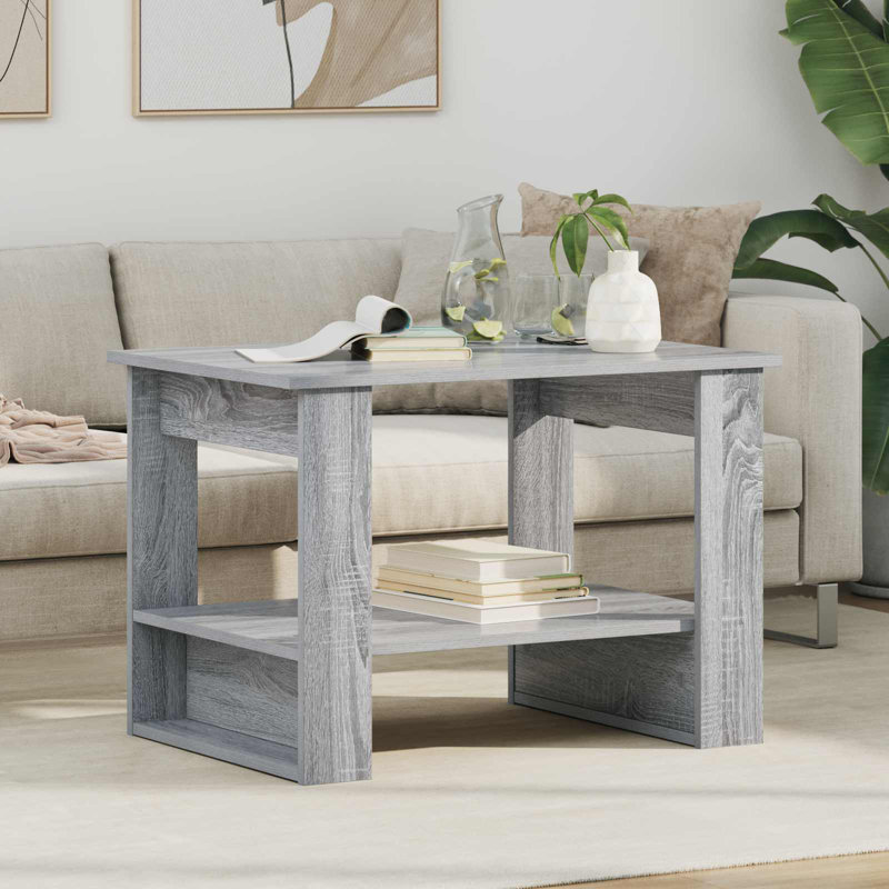 Coffee Table with Storage, 50cm. H x 72cm. L x 50cm. W, Grey Sonoma