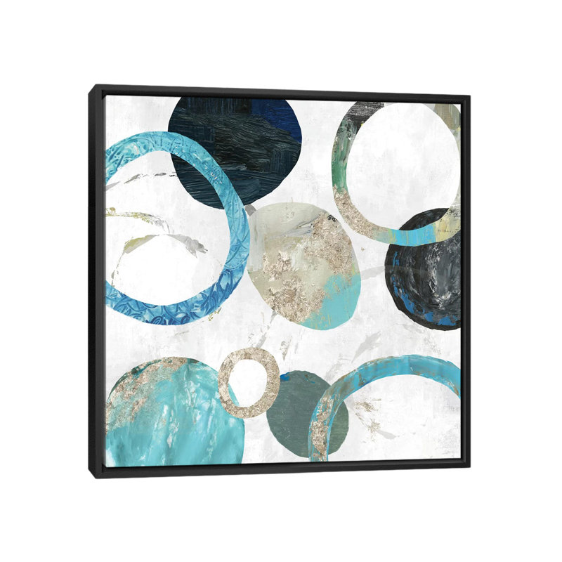 « rings ii », impression sur toile, H 18 po x l 18 po x P 1,5 po, Toile avec cadre noir